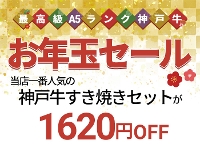 【1月お届け限定】送料無料　神戸牛すき焼きセット　500ｇ