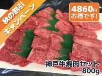 【送料無料】神戸牛焼肉セット800ｇ 